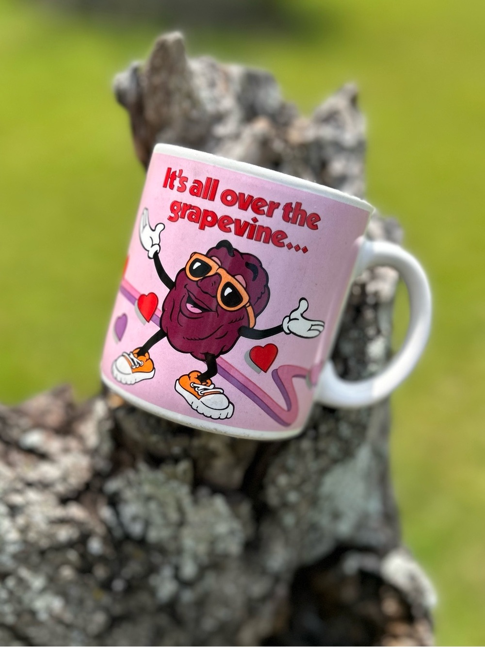 Vintage 1988 California Raisins Mug Applause “It’s All Over the Grapevine”